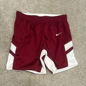 EUC Nike Brand Women’s Red & White Reversible Athletic Shorts Size S M Small Med